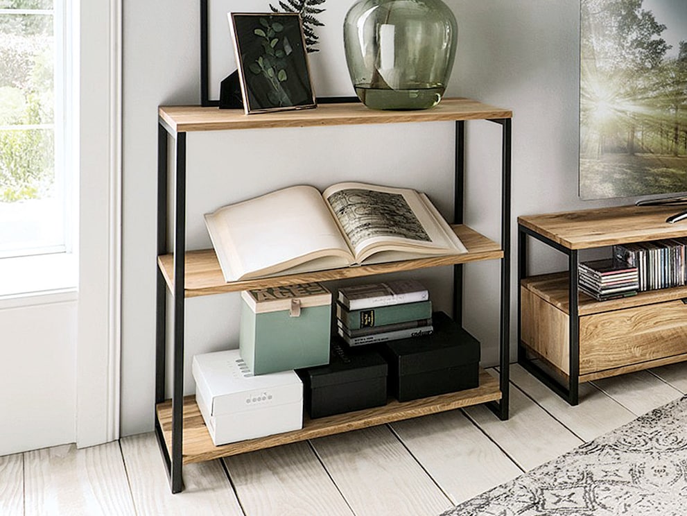 Variante 01 - étagère basse avec 2 compartiments d'étagère