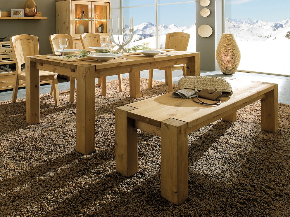 Bank Mascella van massief, geloogd/geolied grenen - zitmeubelen van de fijnste soort