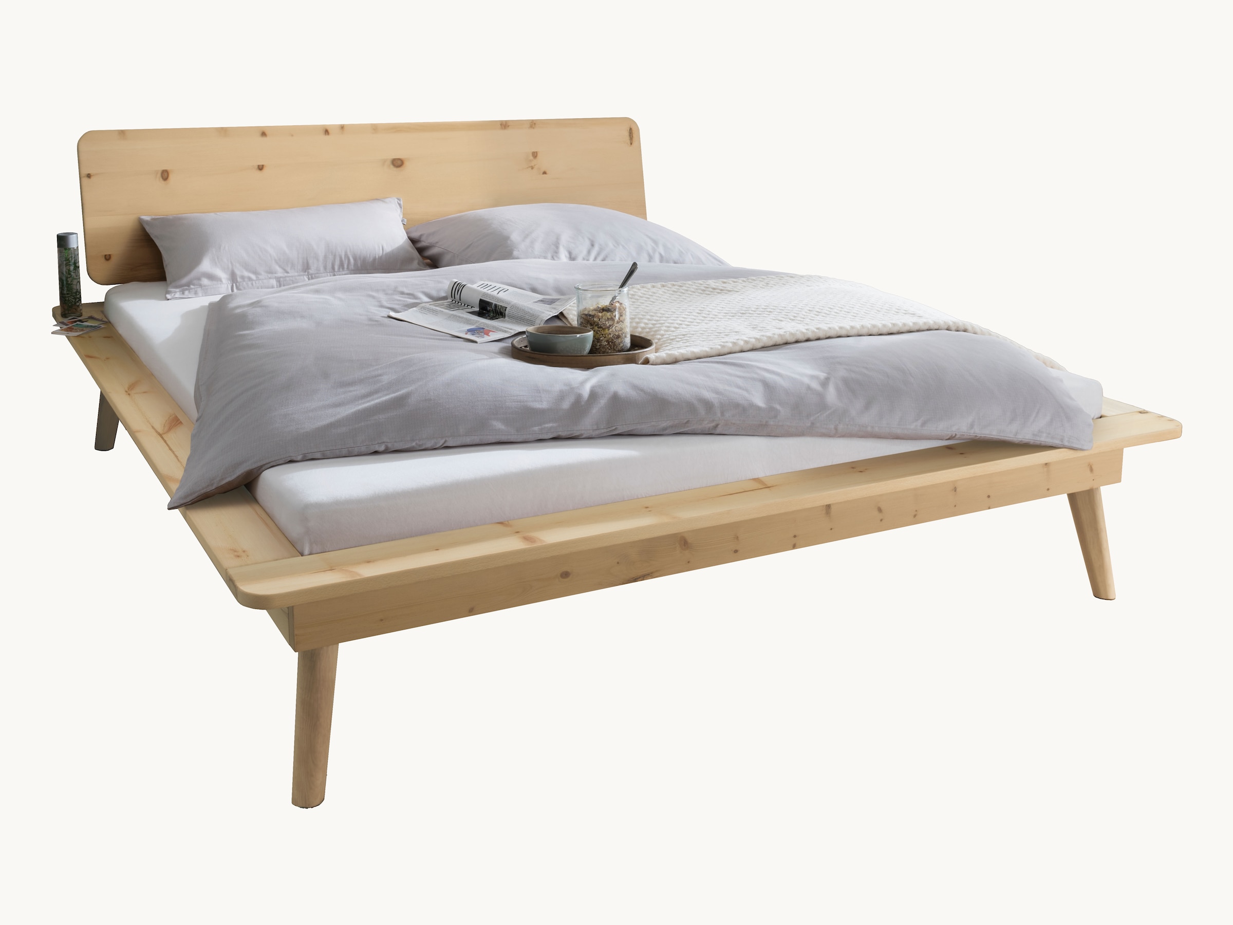 Massivholzbett "Zanira" | Wildeiche geölt/gewachst | durchgehend | Manufakturqualität