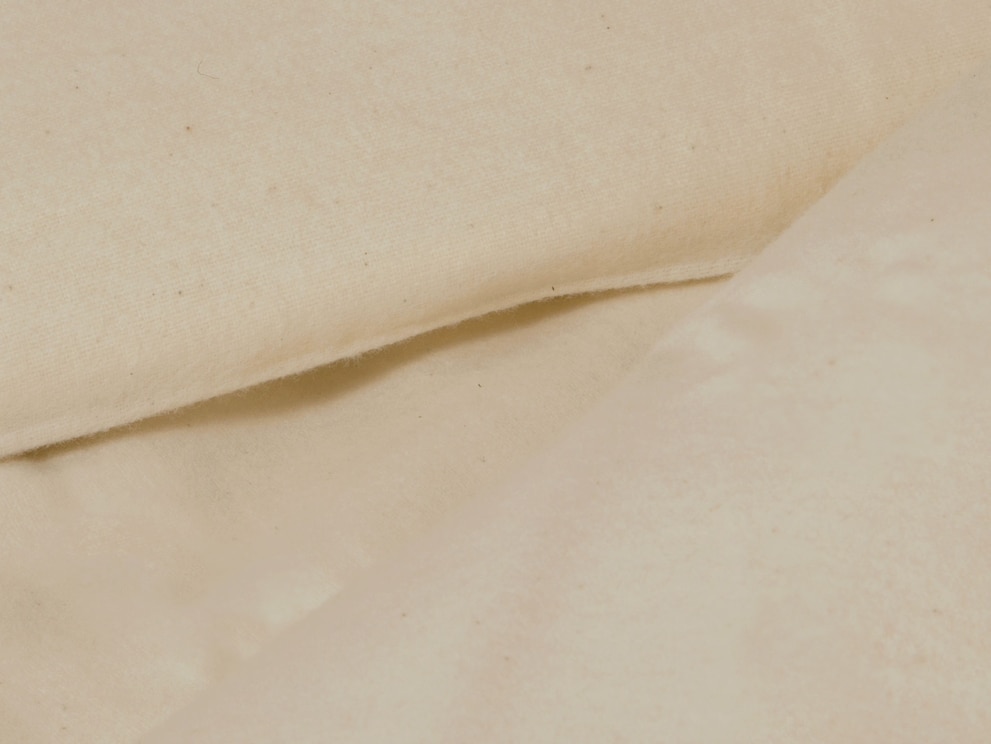Flanelle de coton douillette en jolie nuance crème naturelle