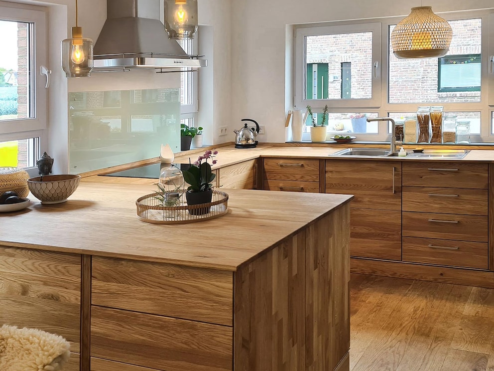 Klantenfoto van een geassembleerde Culinara keuken