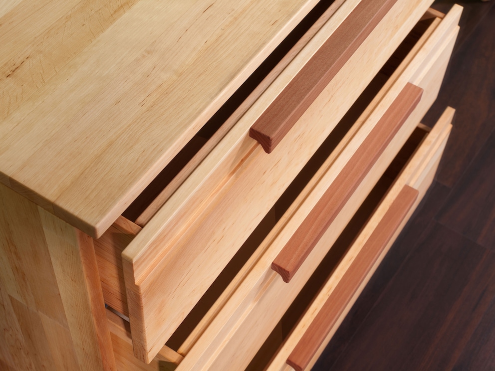 Mooie bar handgrepen gemaakt van sycamore hout set donkere accenten