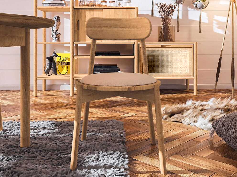 Le dossier minimaliste et incurvé assure un confort d'assise optimal