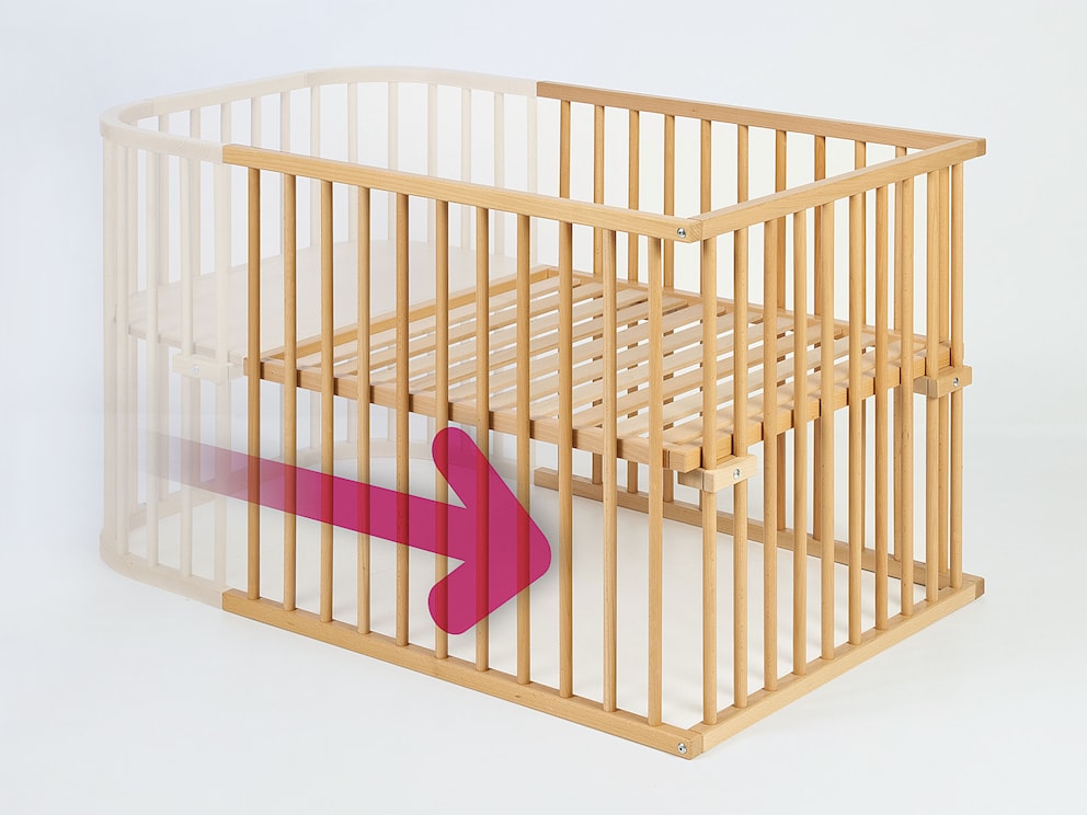 De kinderbedverlenging maakt van de Piccino een volwaardig kinderbed
