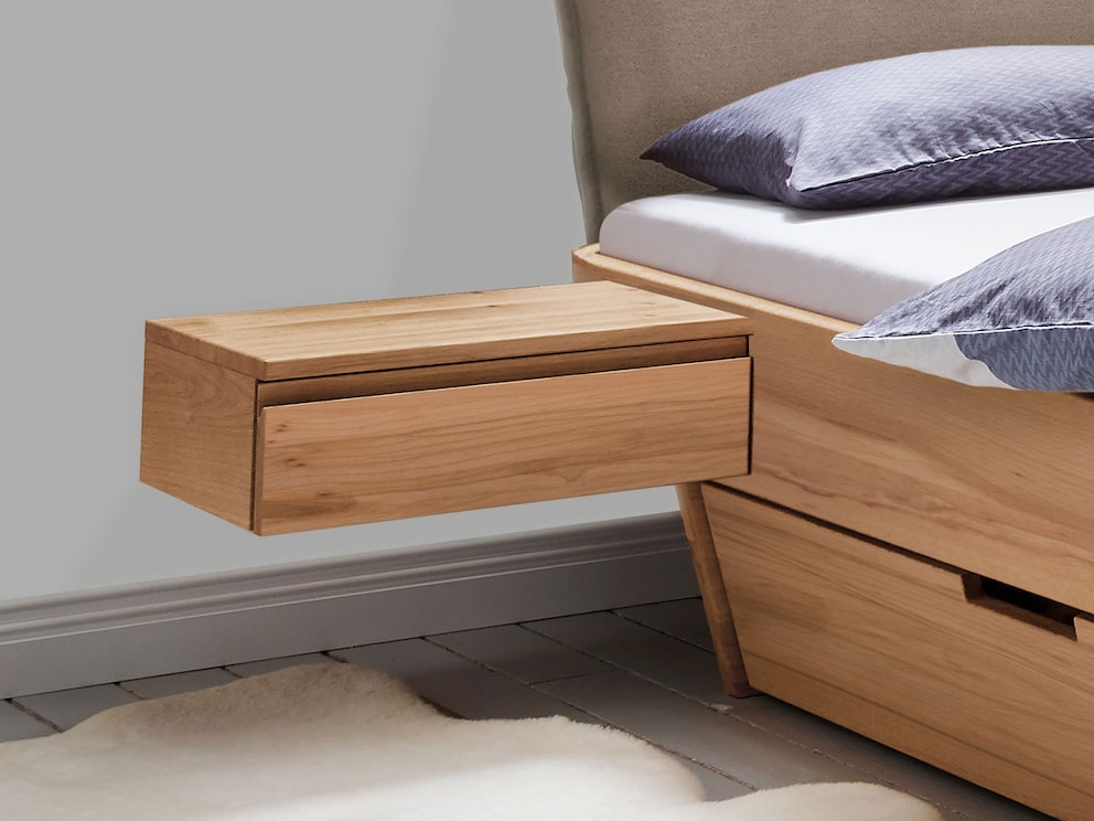 Table de chevet Moderna, modèle 01, en cœur de hêtre
