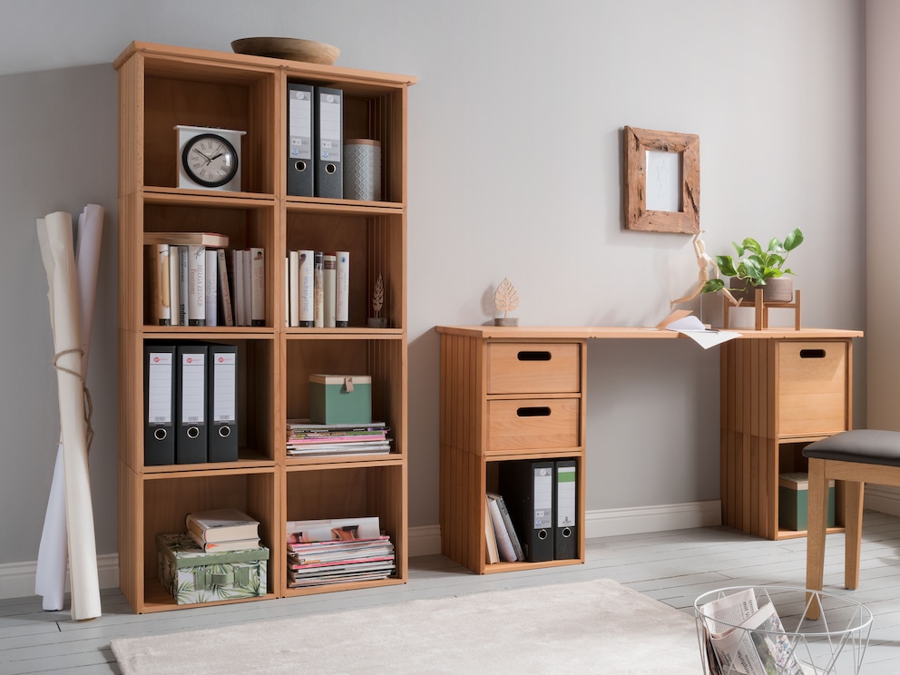 Le fraisage circulaire de la pile empêche tout glissement - il est ainsi très facile de construire un bureau moderne