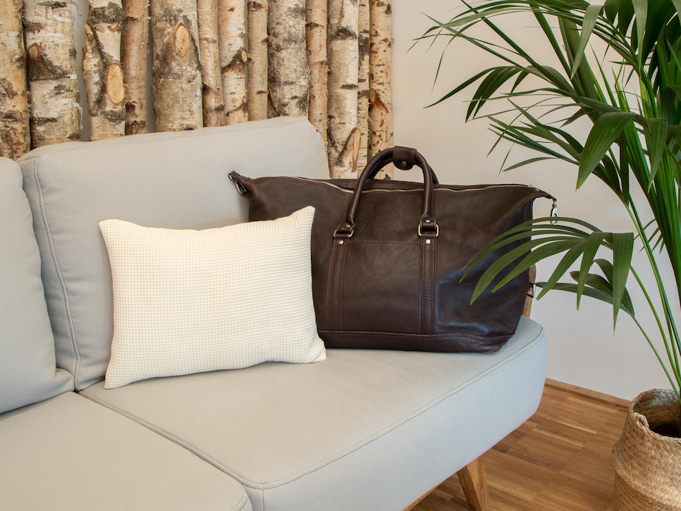 Perfecte reisgenoot: gezellig Levas reiskussen met zachte wafelpiqué hoes