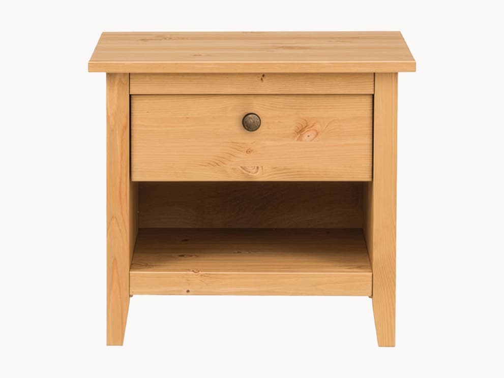 Modern nachtkastje in Scandinavisch design gemaakt van massief grenen Meesterlijk vakmanschap en uniek design