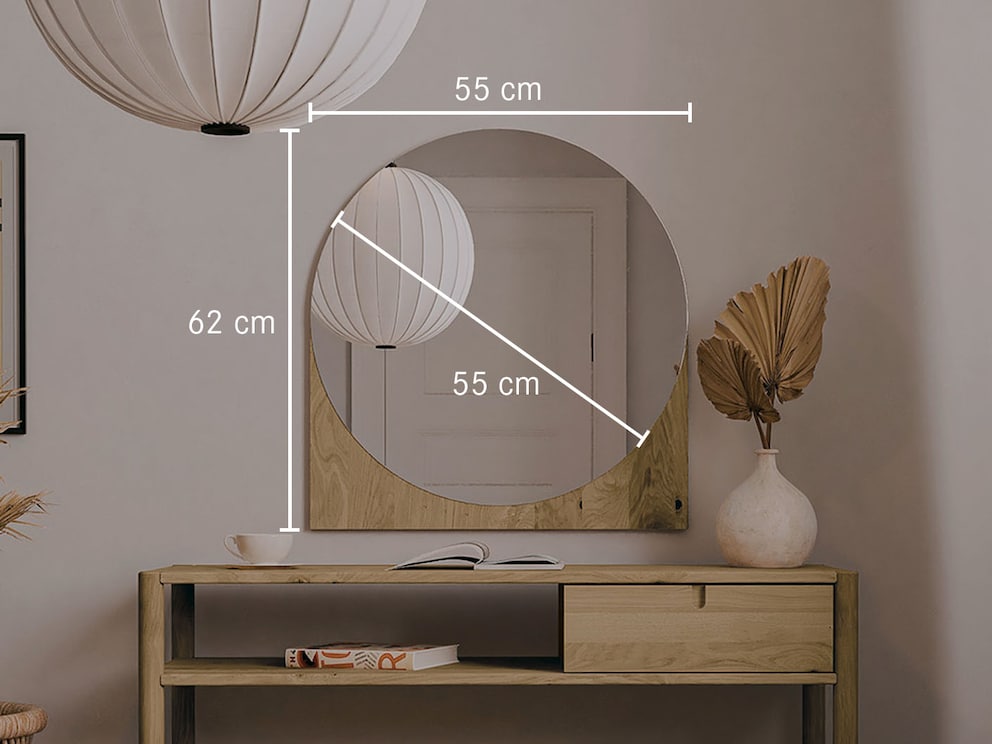 Breite 55 cm bemaßt - weitere Angaben unter Technische Infos