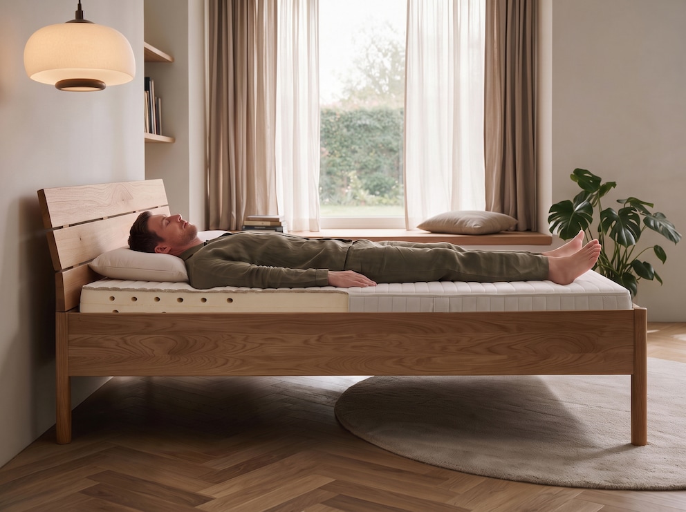 Doordachte matras met comfortlagen met geïntegreerde schouderzone