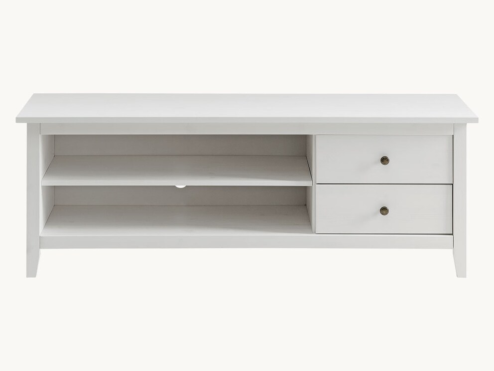 Modern design in de entree: garderobebank Tusa met wit oppervlak