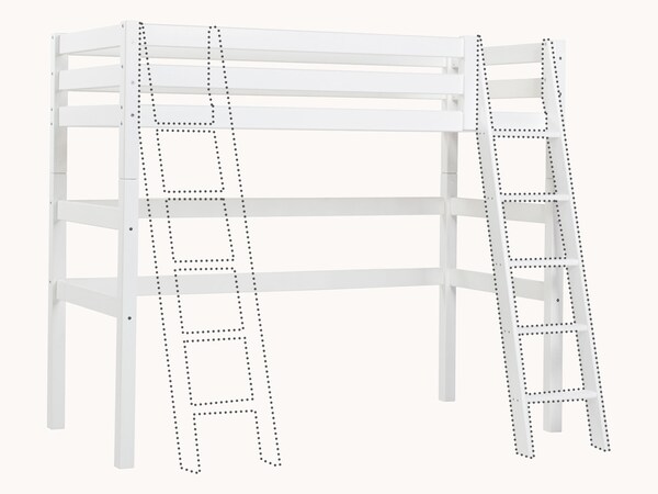 Hochbett Ortholino aus massivem Kiefernholz - ideal für Jugendliche