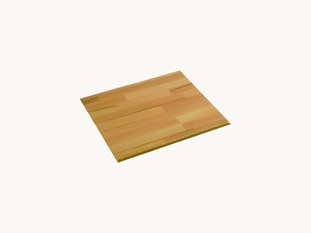 De korte plank past in het smalle kastelement van de 3- en 5-deurselementen, hier geolied wild eiken