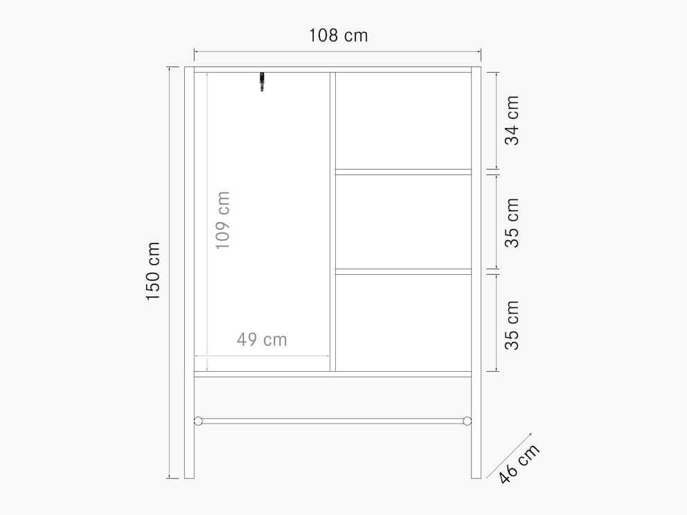 Schematische Darstellung der Inneneinteilung