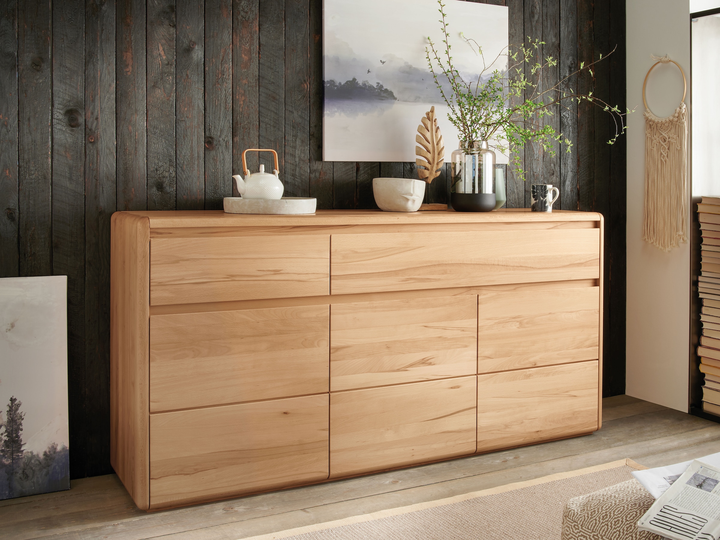 Sideboard "Viadana" | Kernbuche | Manufakturqualität | Vegan