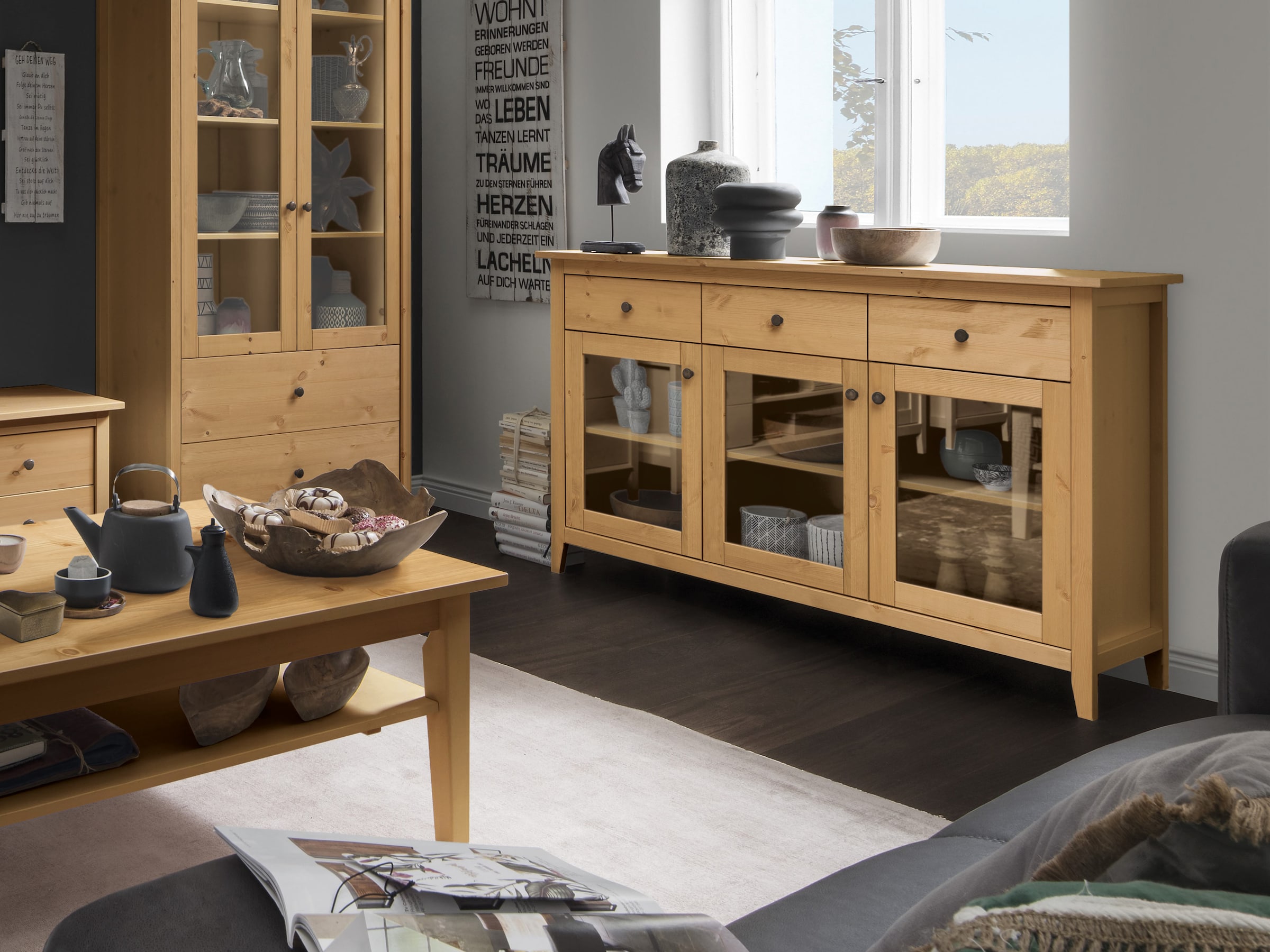 Sideboard "Tusa" | gelaugt/geölt | Manufakturqualität | Vegan