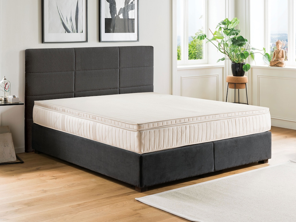 Boxspring bed met optionele "Latexcomfort" natuurlatex topper
