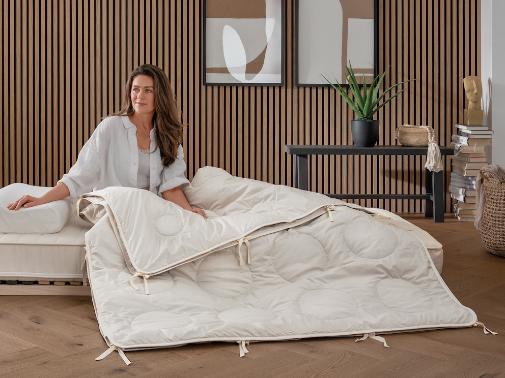 La couette combinée légère en poil de chameau et très flexible Cammello est idéale pour toute l'année