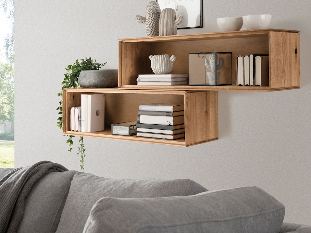 Des étagères murales rectilignes et modernes - à combiner à volonté