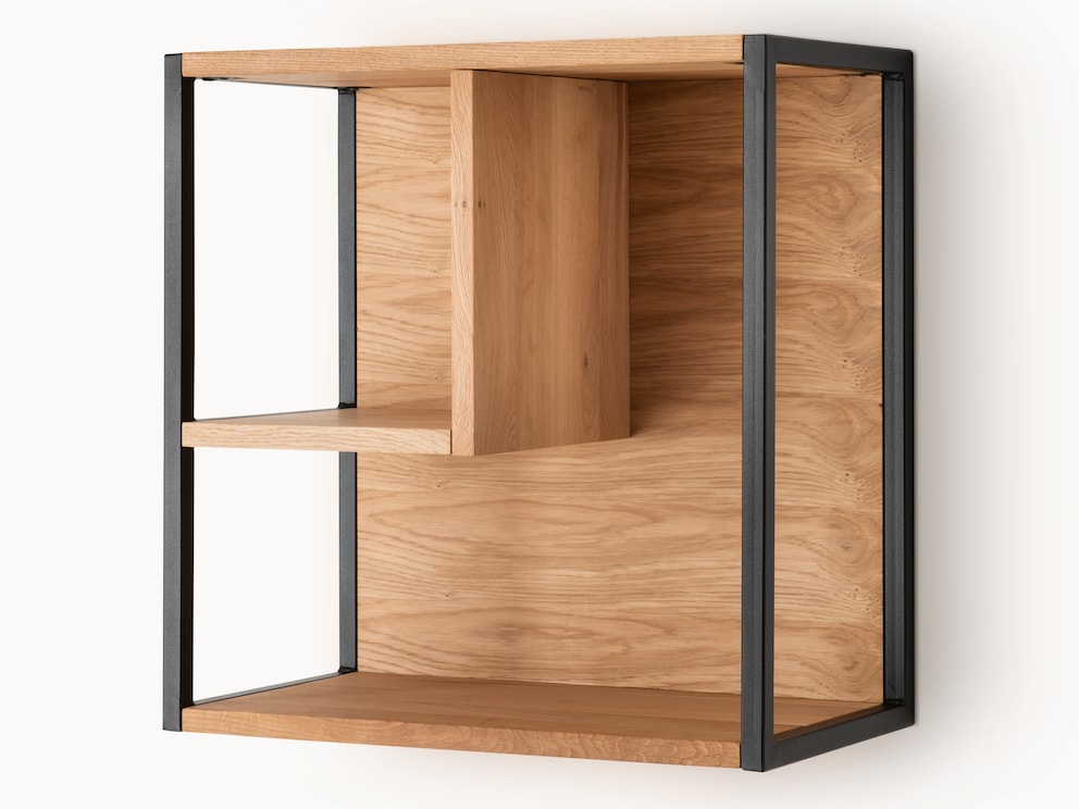 Wandplank in industrieel ontwerp, met originele indeling
