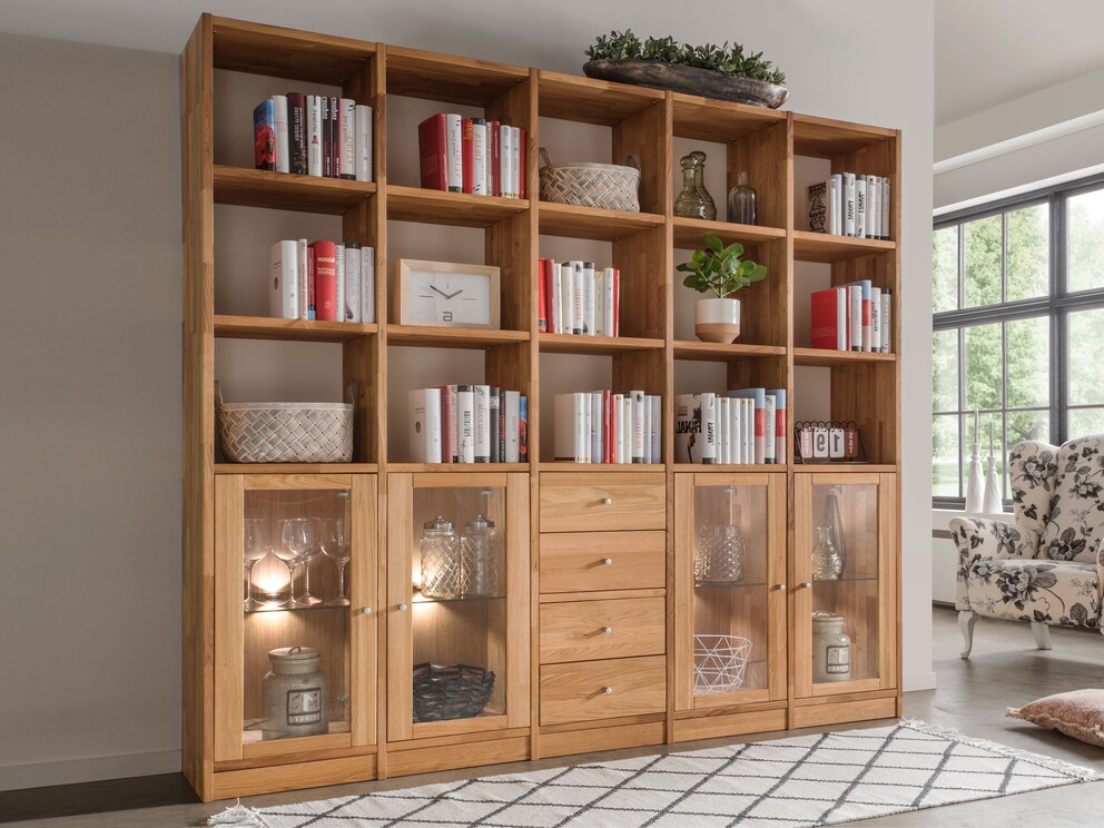 Rek Alea variant 09 van massief wild eiken in eenvoudige elegantie