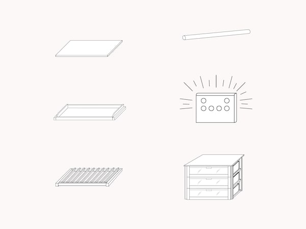 Accessoires voor draaideurkasten
