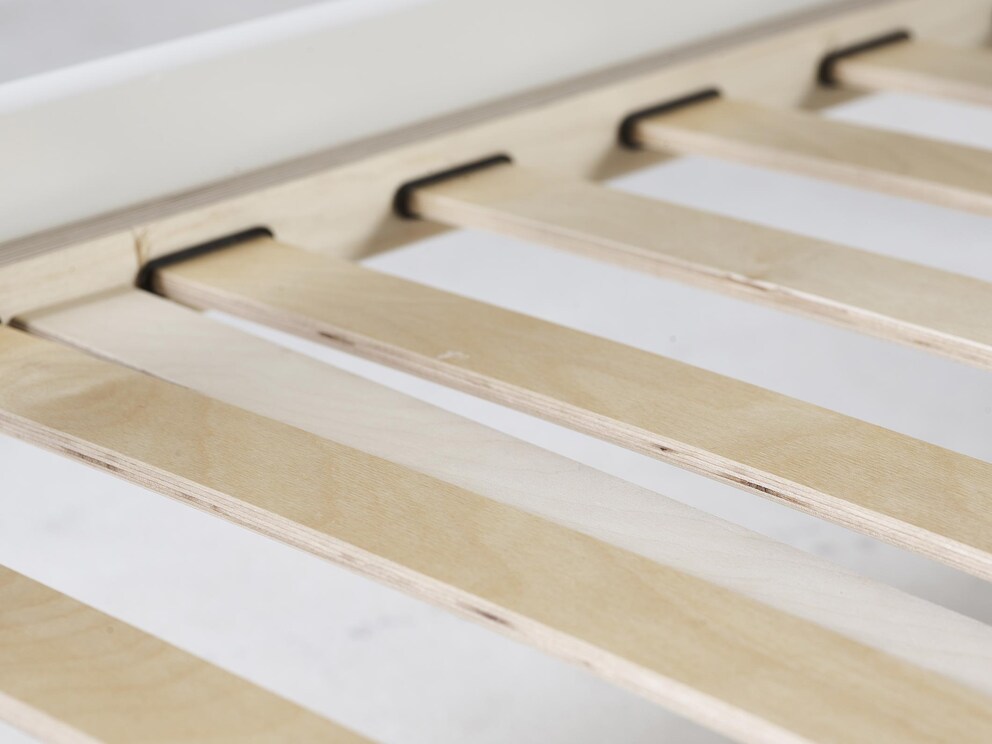 De flexibele lattenbodem biedt meer slaapcomfort