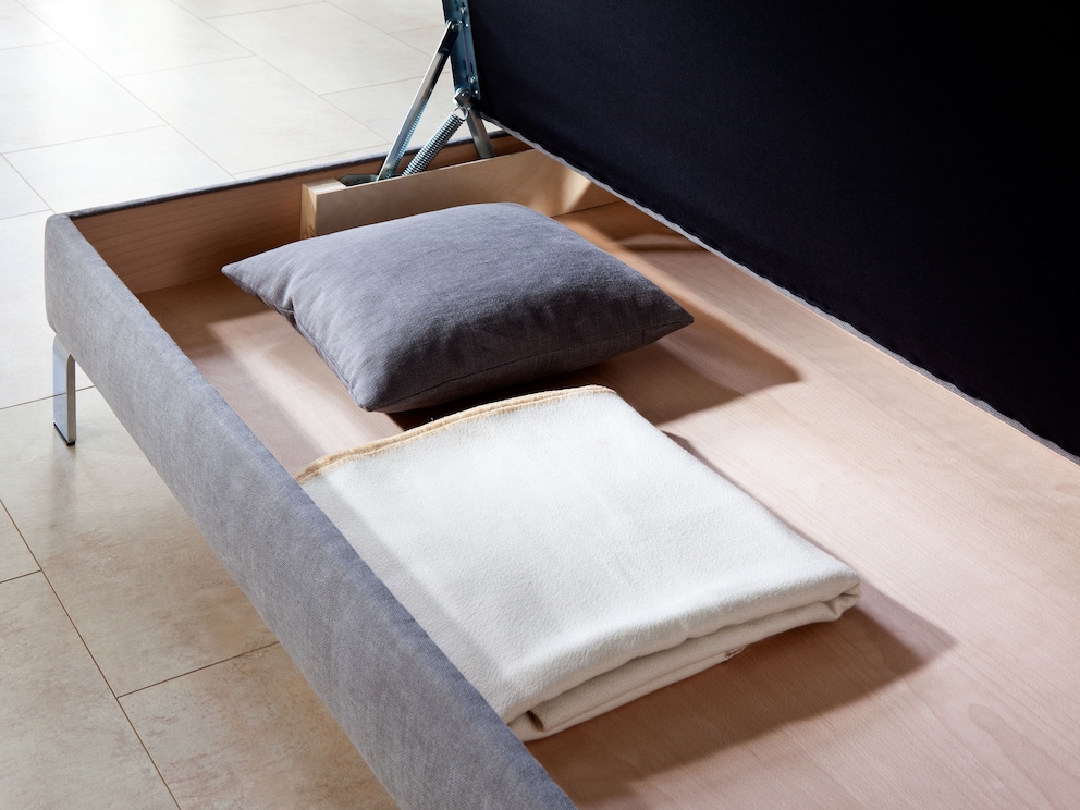 Canapé-lit « Lucido » avec coffre de lit pratique