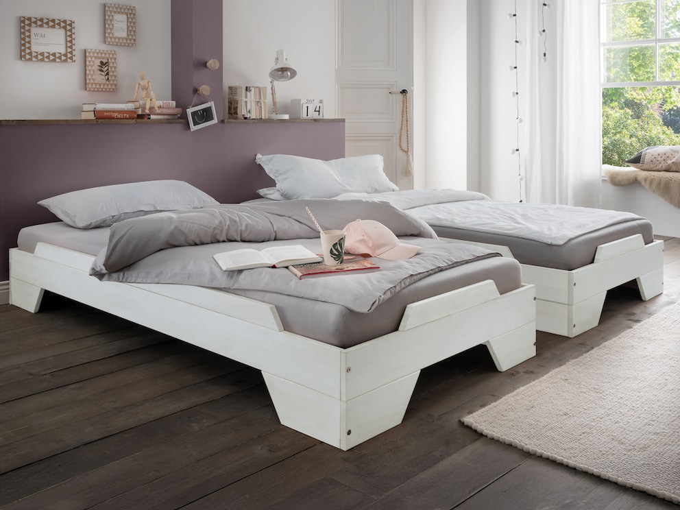 Perfect voor spontane overnachtende gasten - hier met wit gelakt oppervlak