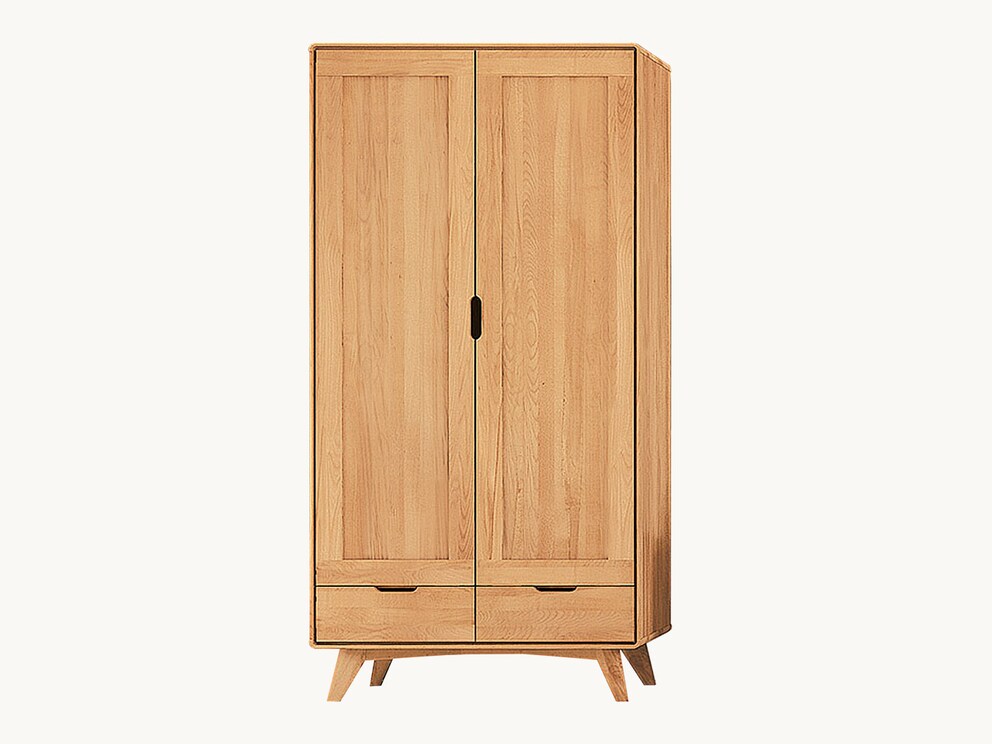 Garderobekast van wilde eik in Scandinavisch design