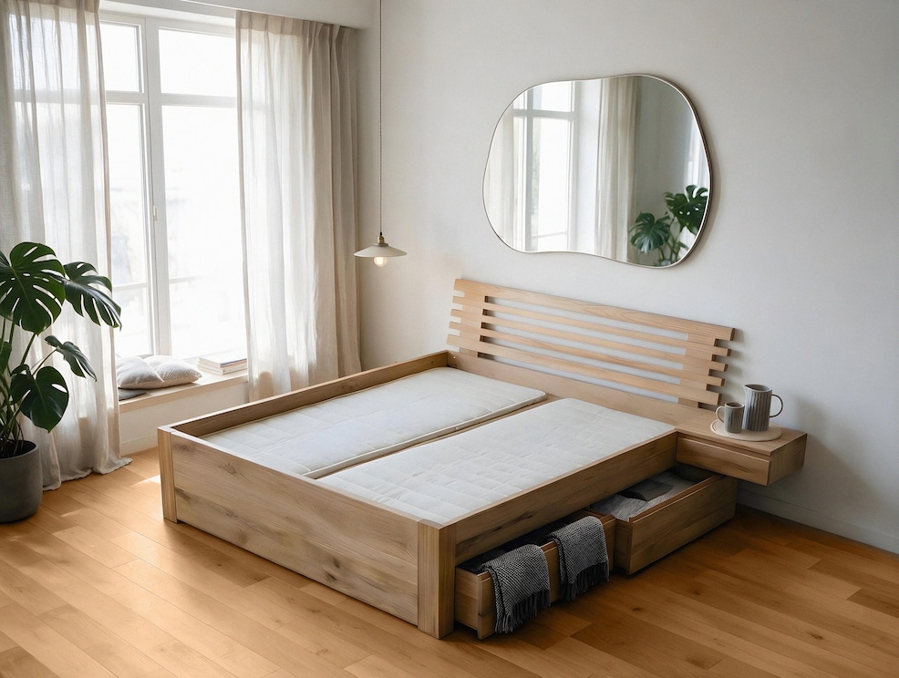 La laine vierge protège le matelas du refroidissement par le dessous
