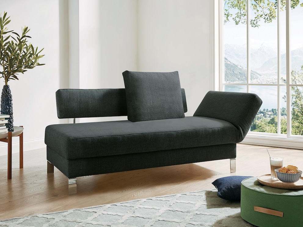 2-Sitzer Schlafsofa "Lucido" in Hot Madison, Farbe anthrazit