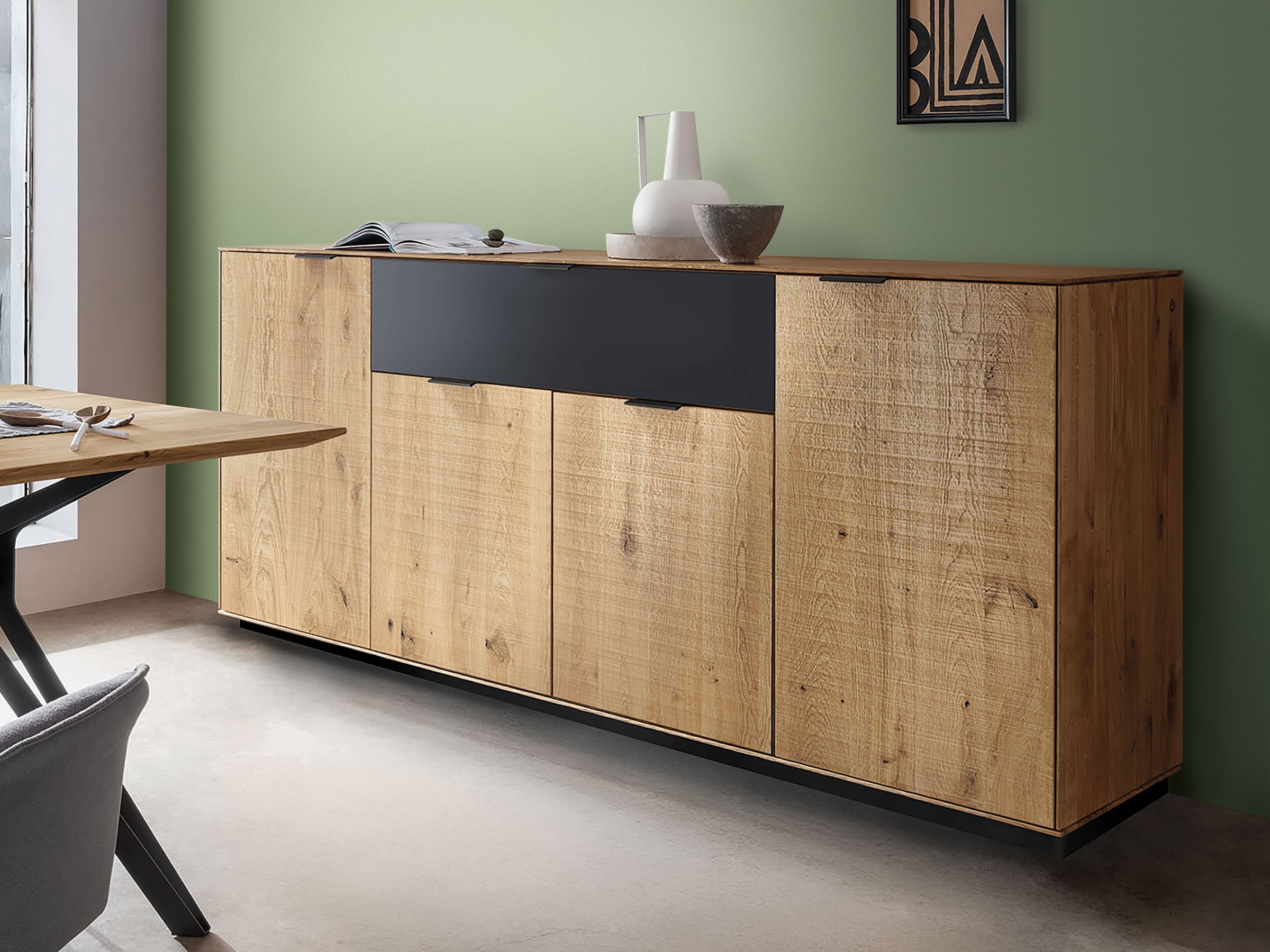 Sideboard "Eterna" | Hobelschlag | Manufakturqualität | Vegan