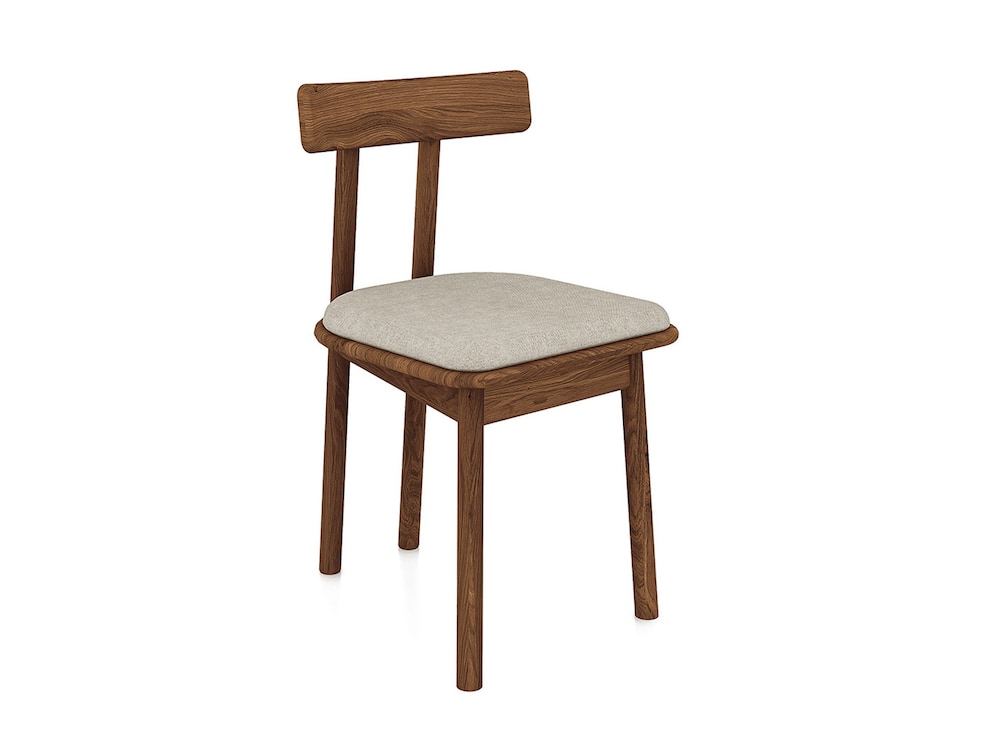 De natuurlijke linnen bekleding in beige past perfect bij het wildeiken in mokka