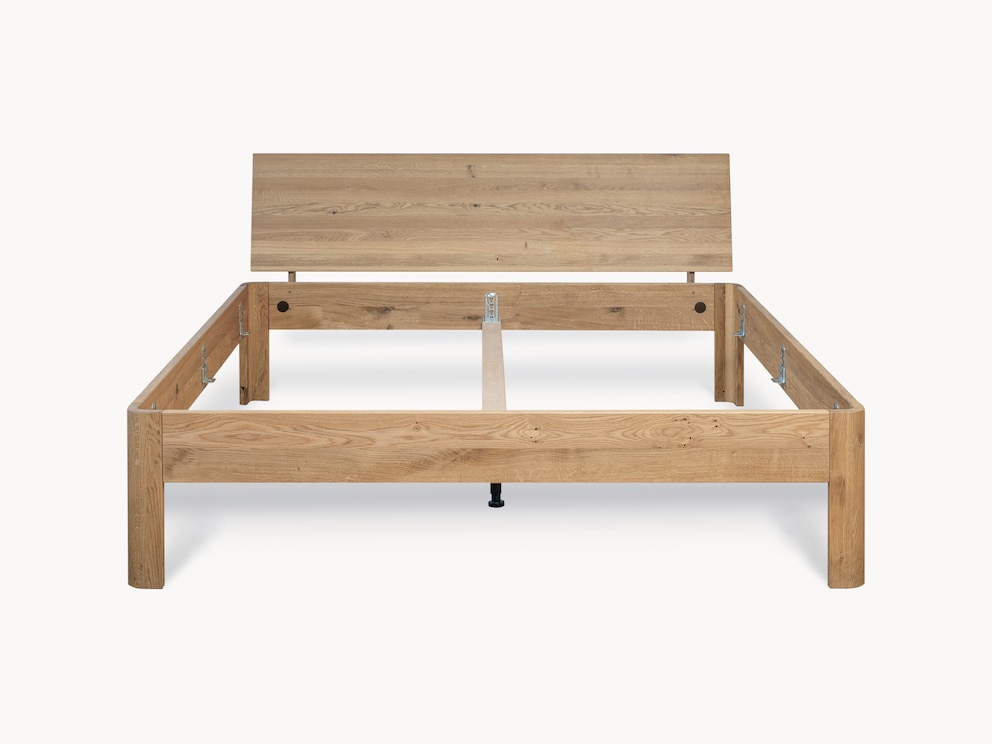 Svariata bedframe in wild eiken zonder lattenbodem