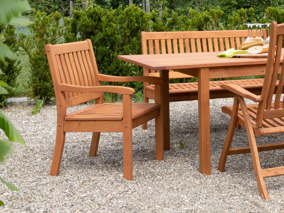 Chaise de jardin « Celano » - chaise de jardin classique en bois de robinier résistant aux intempéries