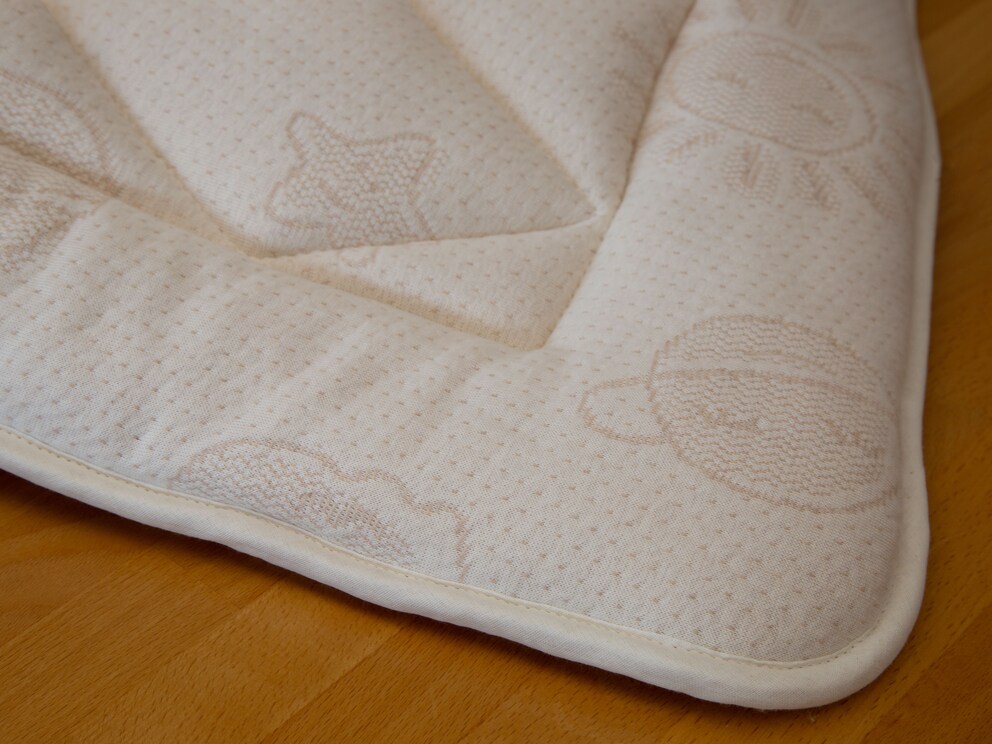 Drap double en 100% coton bio/kbA avec motif tissé