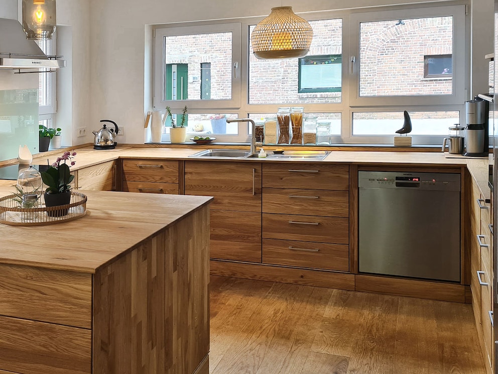 Klantenfoto van een geassembleerde Culinara keuken
