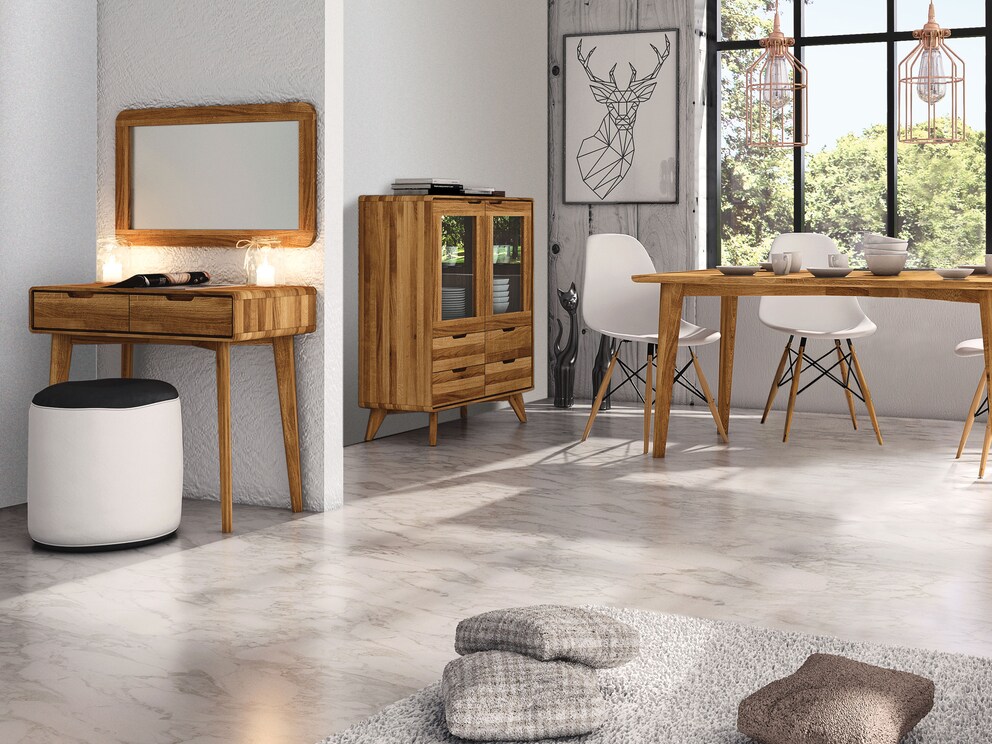 Spiegel Tario slaat in elke kamer een goed figuur - hier in wild eikenhout