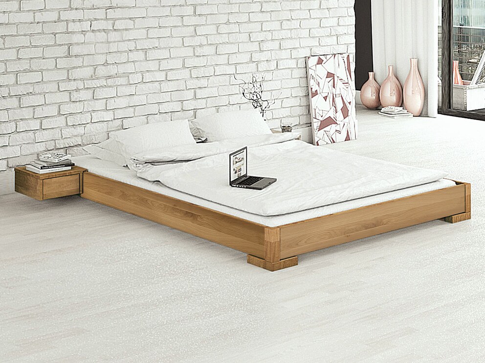 « Genova » fait également bonne figure en tant que chaise longue sans tête de lit - ici en chêne sauvage