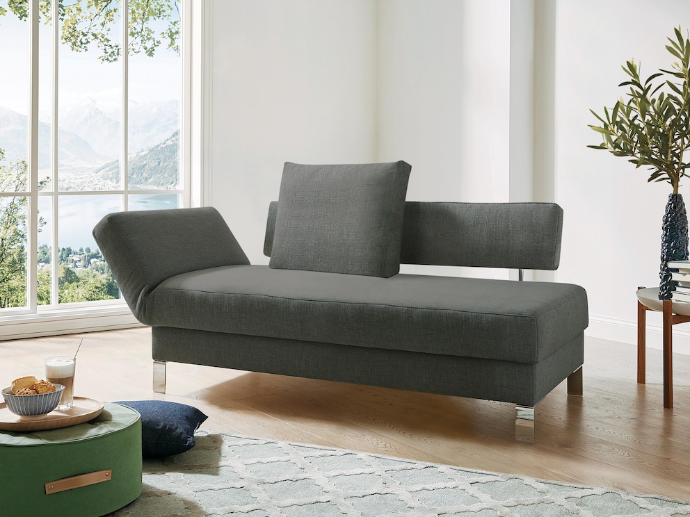 2-Sitzer Schlafsofa "Lucido" in Opera, Farbe anthrazit