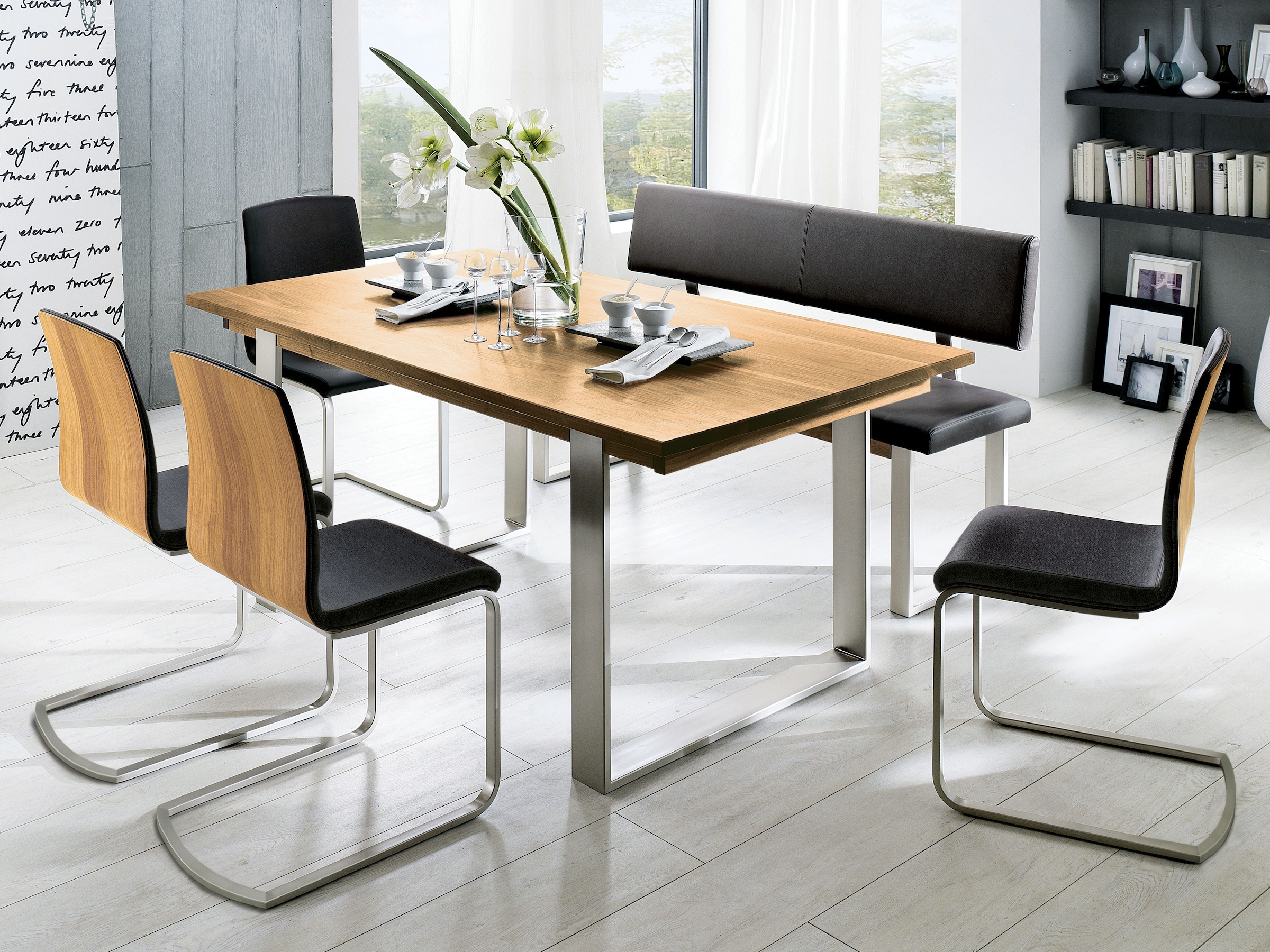 Tisch "Mercedo" | Kernbuche | ohne Auszug | Manufakturqualität | Vegan