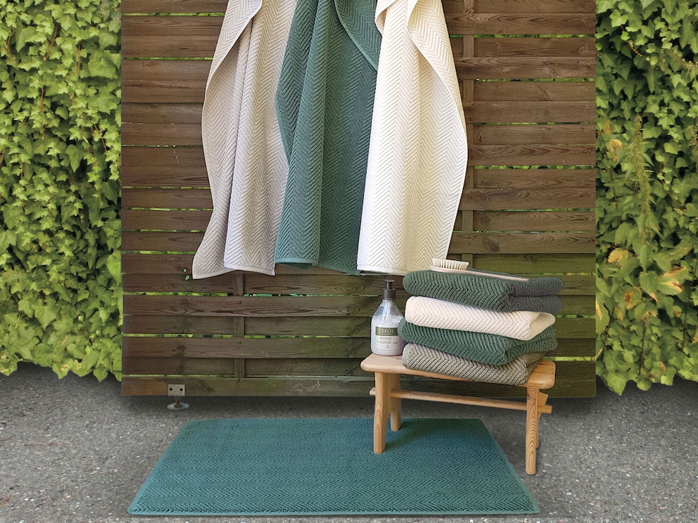 Fluffy badstof badmat van 100% biologisch katoen