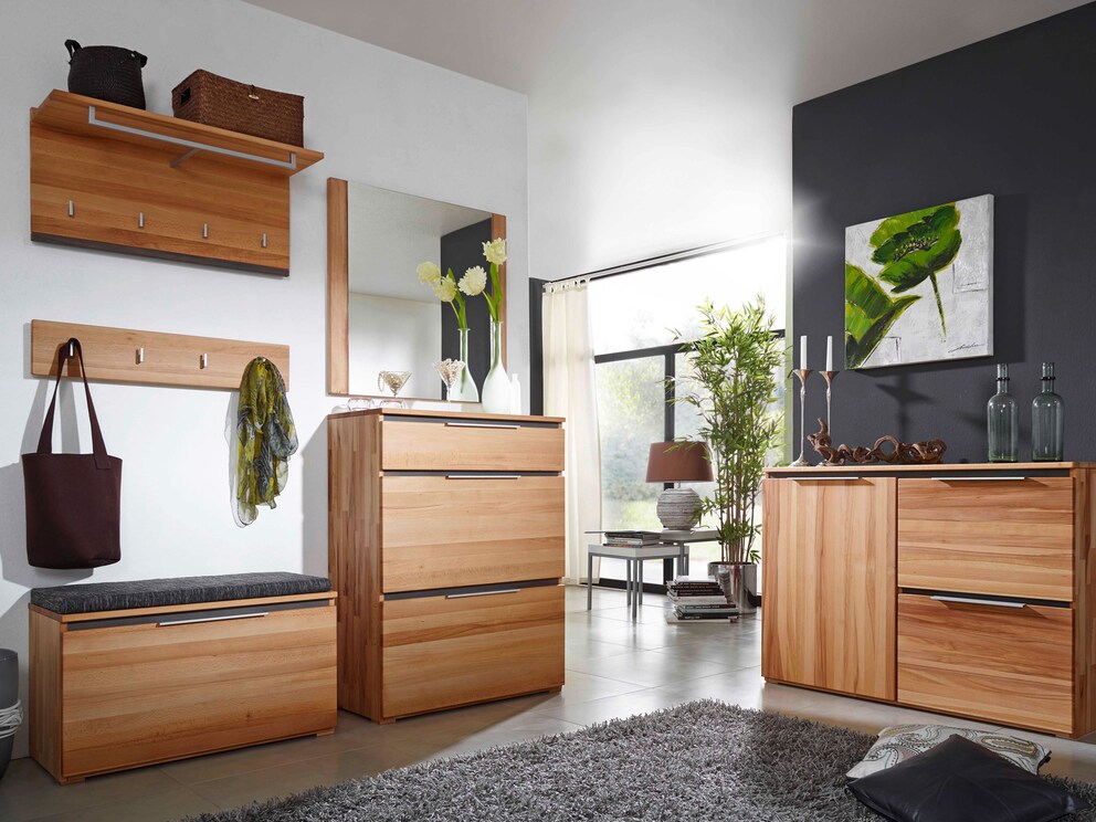 Ensemble de vestiaires pour votre entrée, ici la combinaison de meubles bien pensée de la variante 01