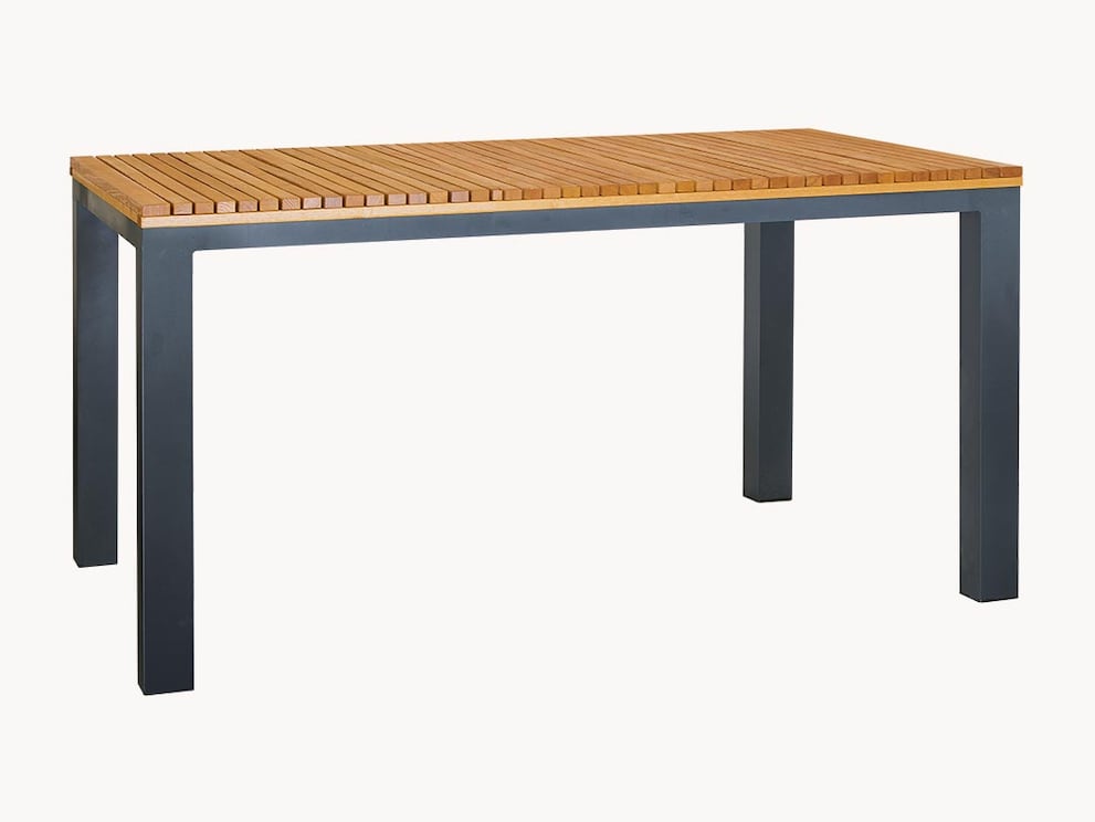 Combinaison moderne de bois de robinier massif et de pieds en aluminium