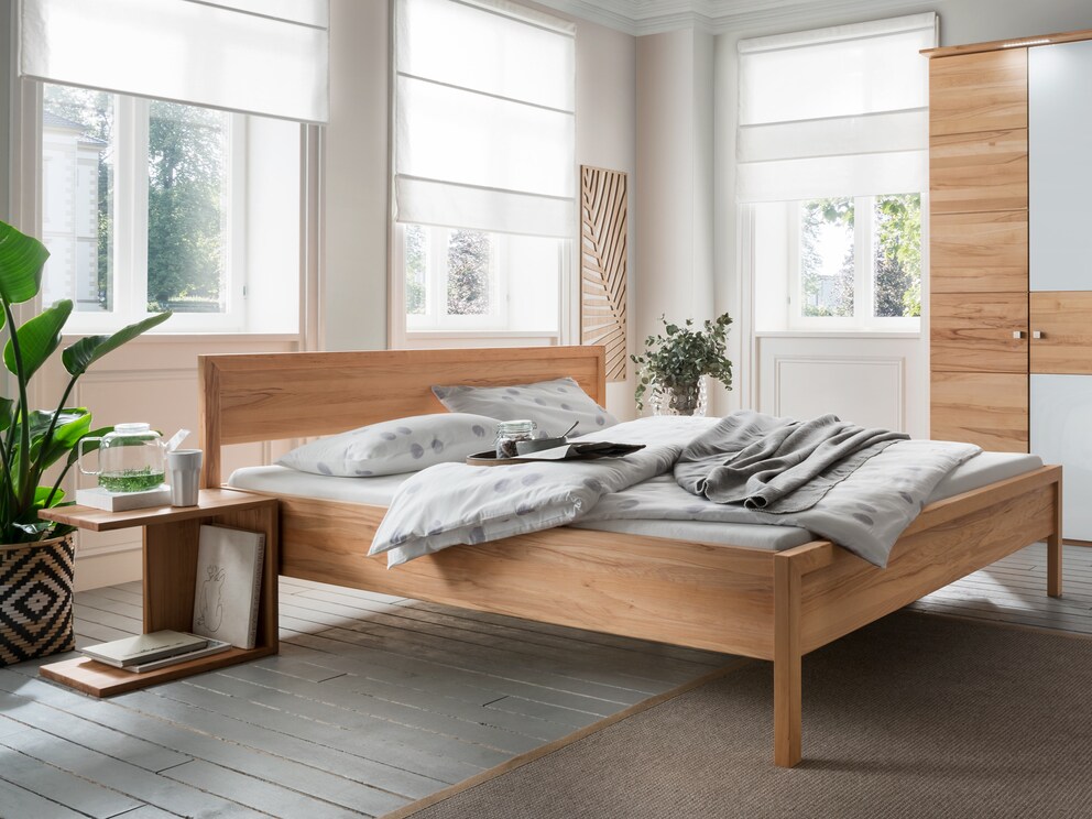 Massief houten bed Silia straalt elegante charme uit - volledig metaalvrije afwerking
