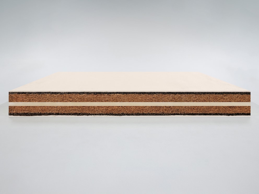 Klassische Naturmatratze aus latexiertem Kokos und Naturlatex mit extrastarker Rosshaar-Verpolsterung