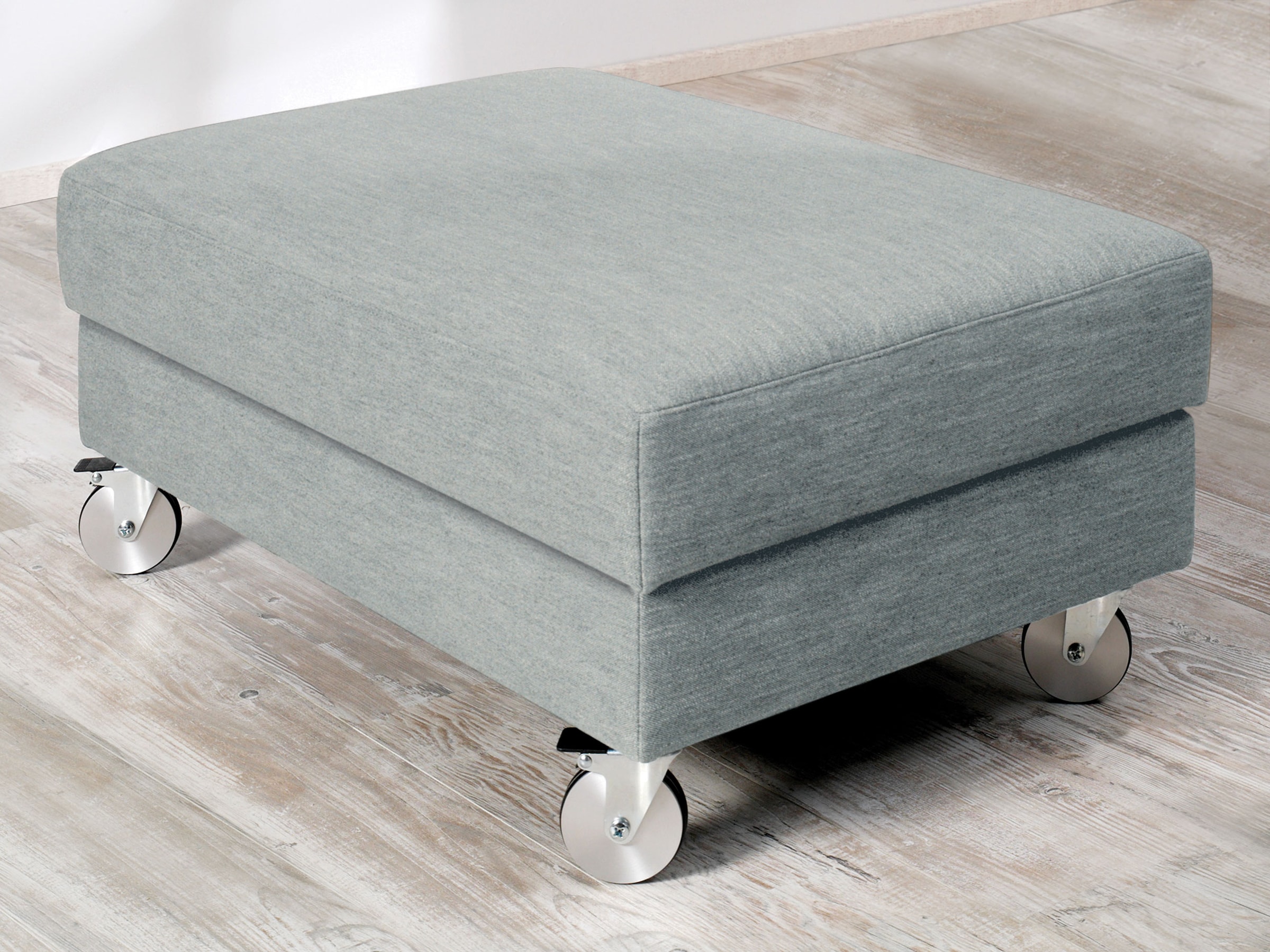 Polsterhocker "Lucido" | Aluminium | Manufakturqualität