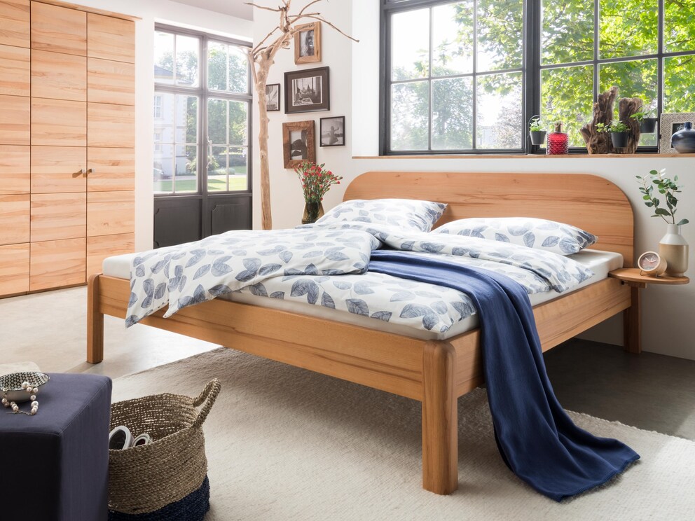 Mollige Fußwärme auch im Schlafzimmer - Schurwollteppich in naturweiß