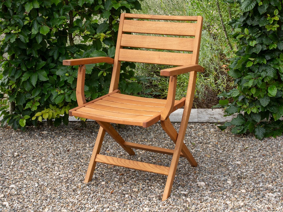 Chaise de jardin pliante et agréable avec accoudoirs confortables